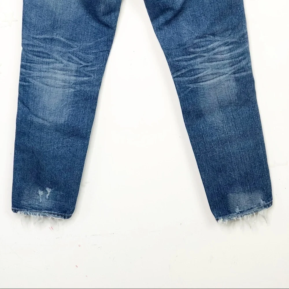 ACNE Studio raw hem distressed skinny jeans